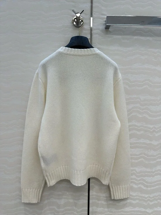 Polo by Ralph Lauren Cream Crewneck Sweater with Bear Patch - Picture 2 of 8